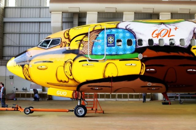 Граффити самолет Бразилии