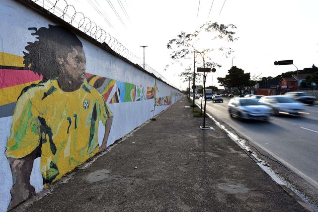 Футбольное граффити Бразилии